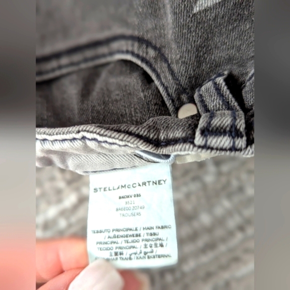 Stella McCartney Kids Skinny Star Jeans Grey Denim In Front/Blue Jean In Back - Picture 10 of 14